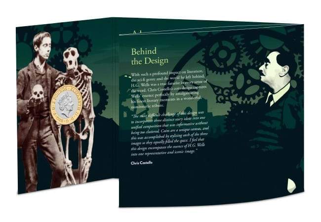 £2 2021 H G Wells £2 Brilliant Uncirculated Coin Pack - Copes Coins