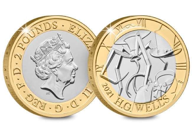 £2 2021 H G Wells £2 Brilliant Uncirculated Coin Pack - Copes Coins