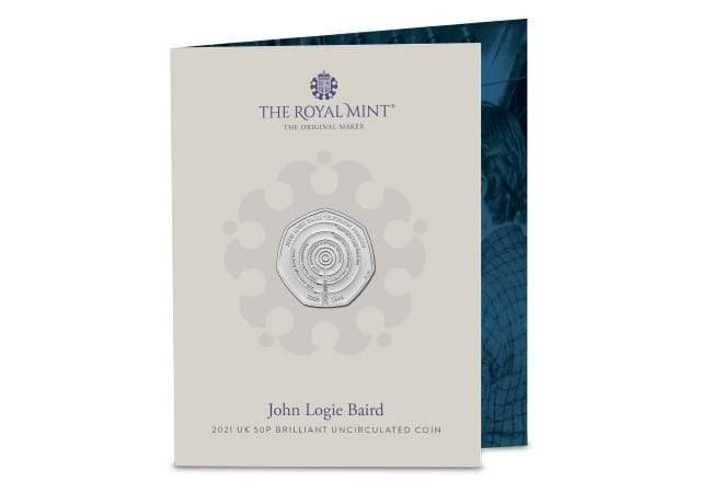 50p 2021 John Logie Baird 50p Brilliant Uncirculated Coin Pack - Copes Coins