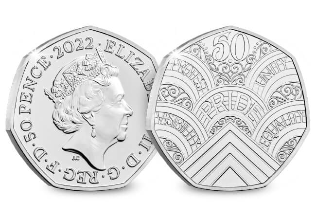 50p 2022 50th Anniversary of Pride 50p Circulated Coin - Copes Coins