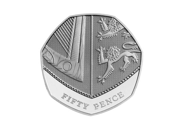 50p 2022 Shield Design 50p Brilliant Uncirculated Coin - Copes Coins